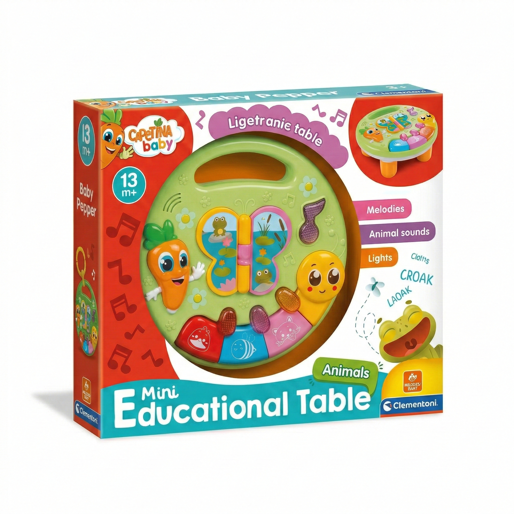Edukativni Stočić za Bebe - Svetla, Melodije, Zvukovi Zivotinja