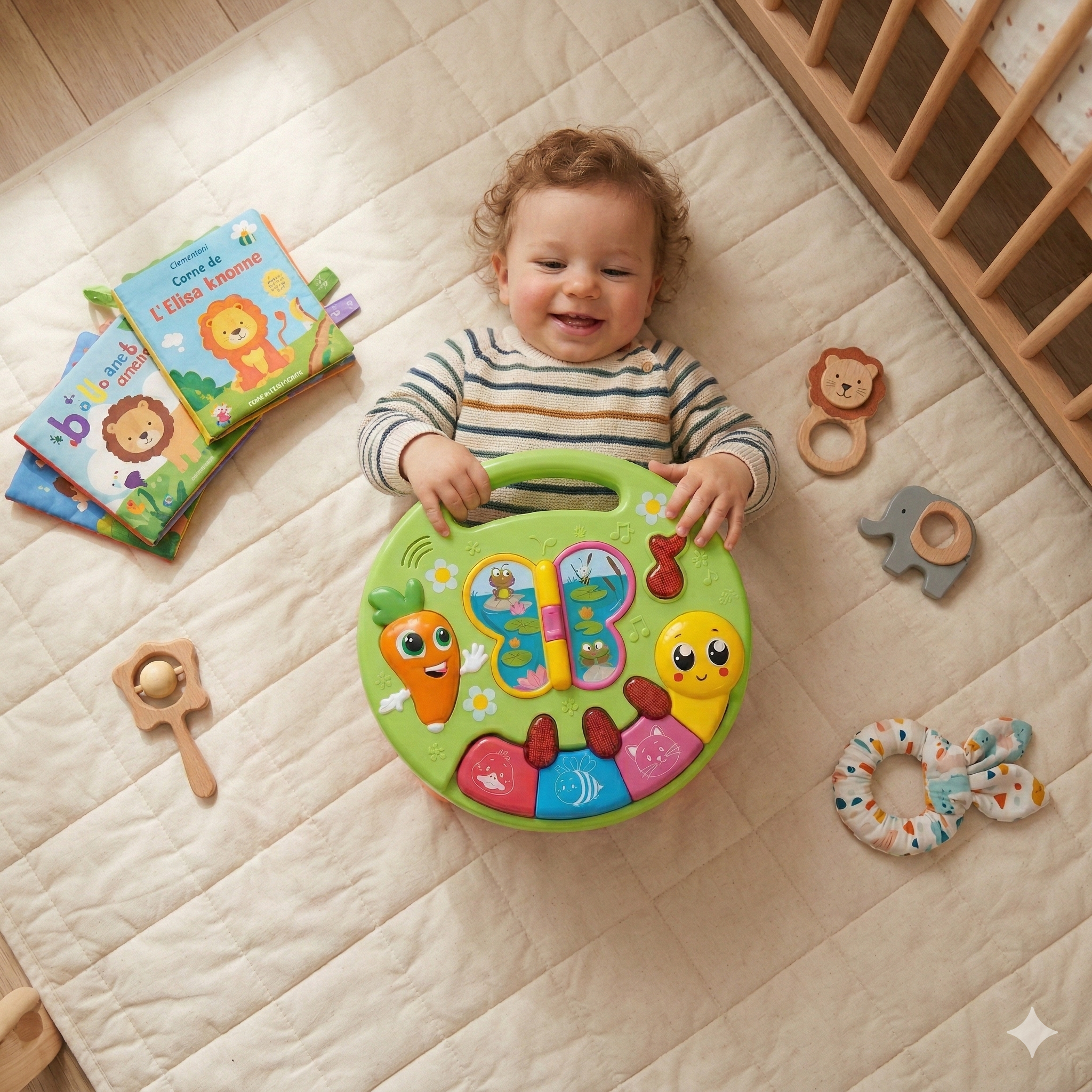 Edukativni Stočić za Bebe - Svetla, Melodije, Zvukovi Zivotinja