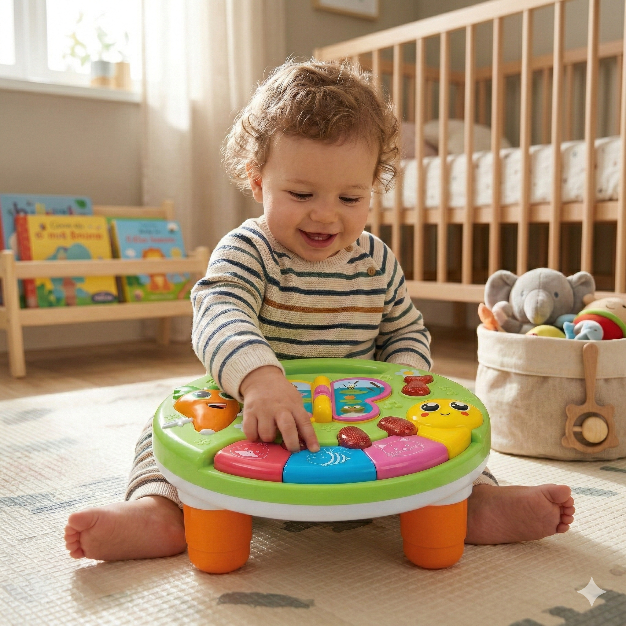 Edukativni Stočić za Bebe - Svetla, Melodije, Zvukovi Zivotinja